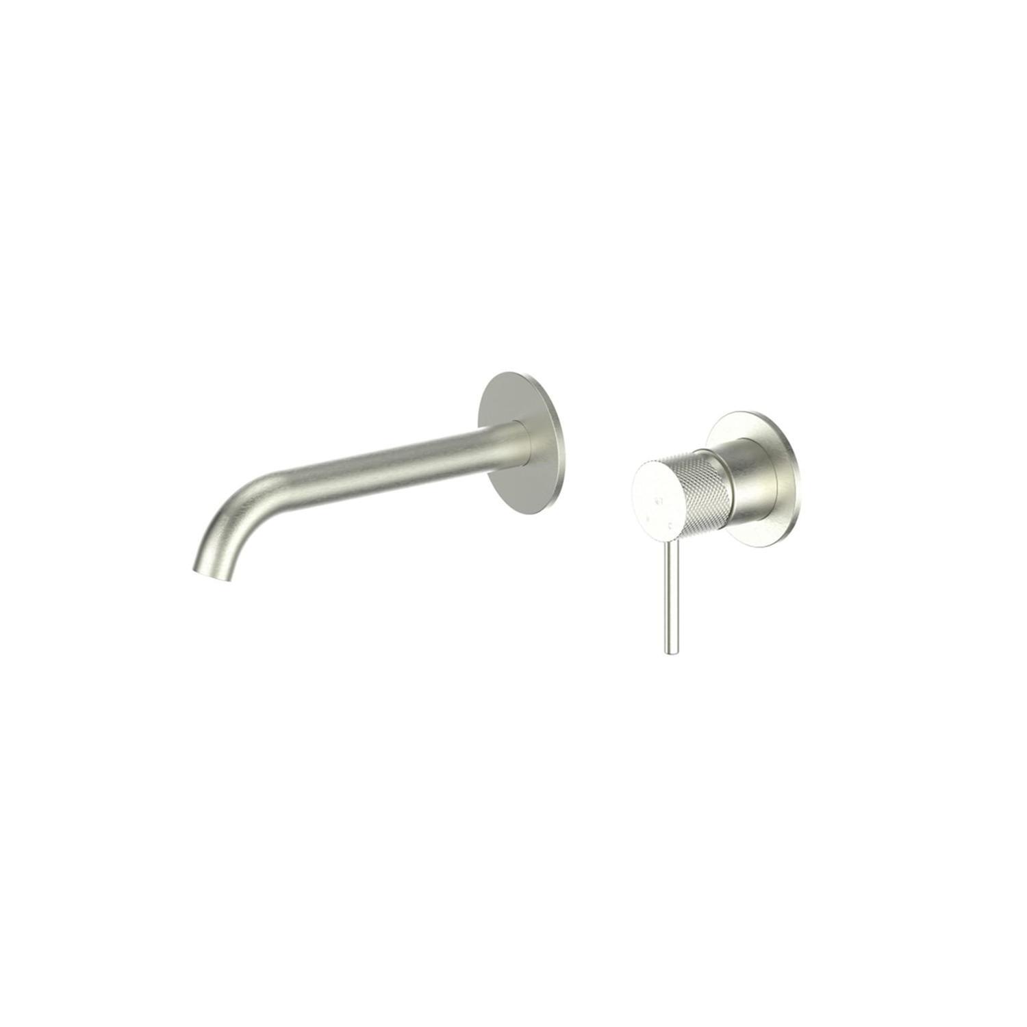 Wall Basin Mixer  Brushed Nickel