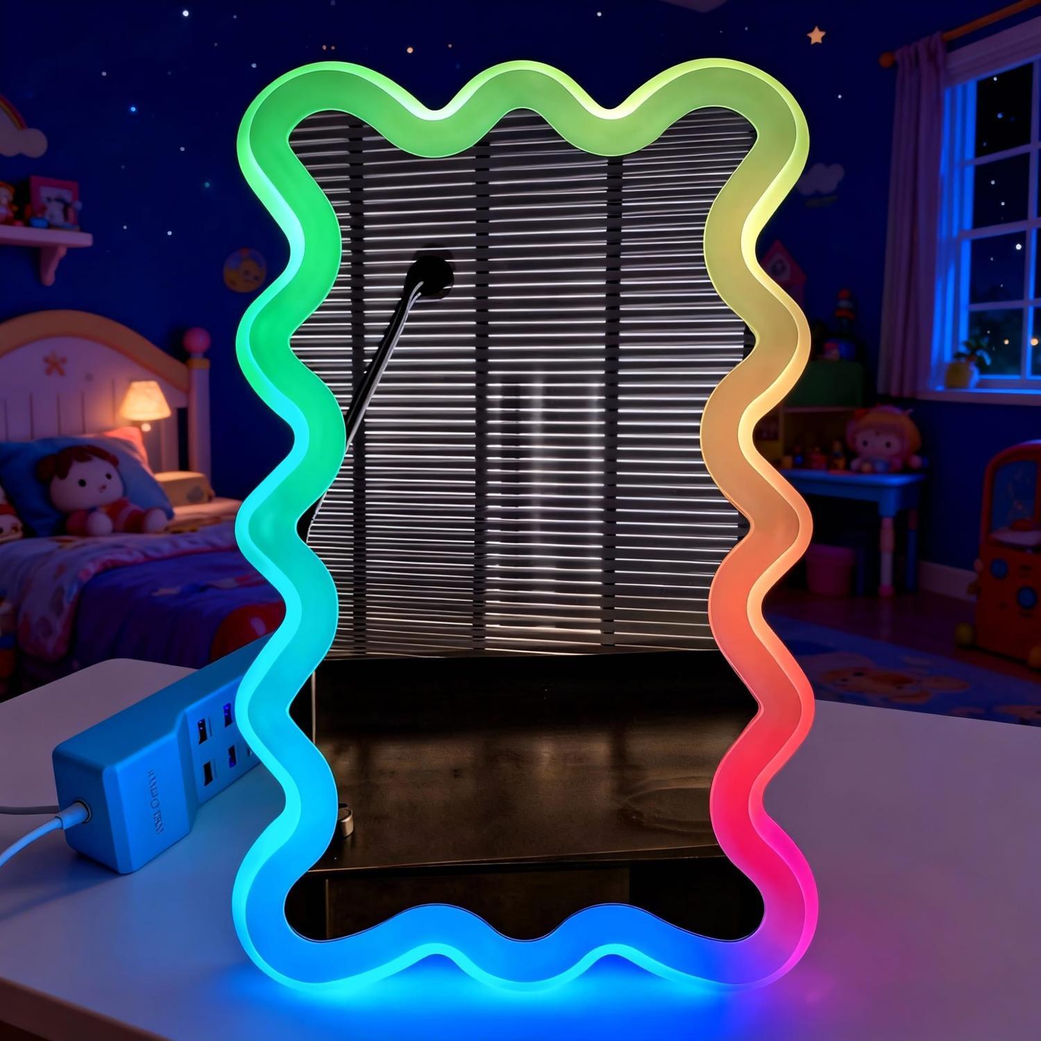 Wave Mirror Light 360 x 220 x 30mm / 5V White