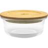 Glass Container W/Bamboo Lid 400ml