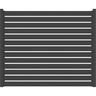 VistaWall Horizontal Slat Fence Panel H: 1500mm x W: 1800mm Black, Thunder