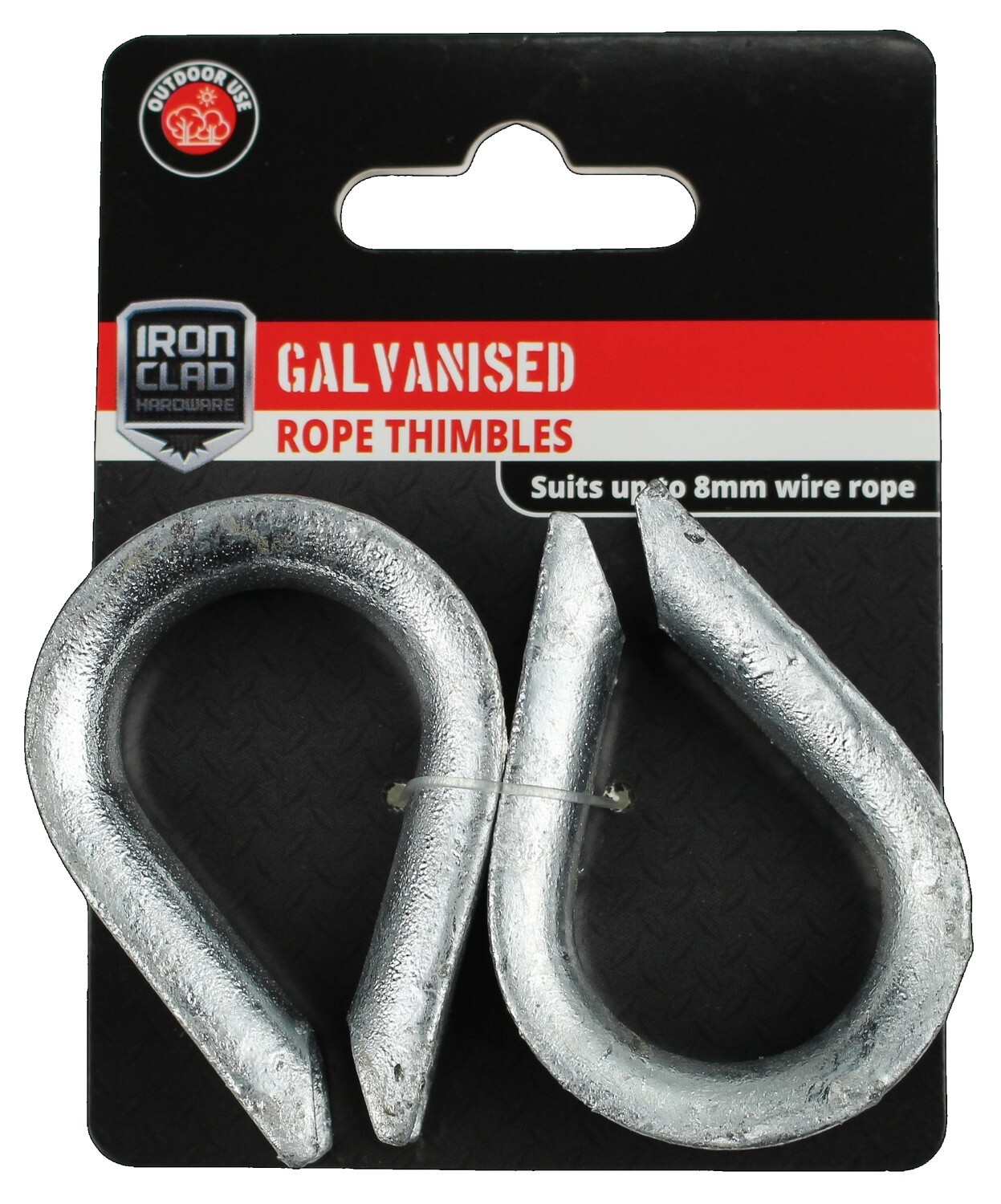 Rope Thimbles 8mm Galvanised
