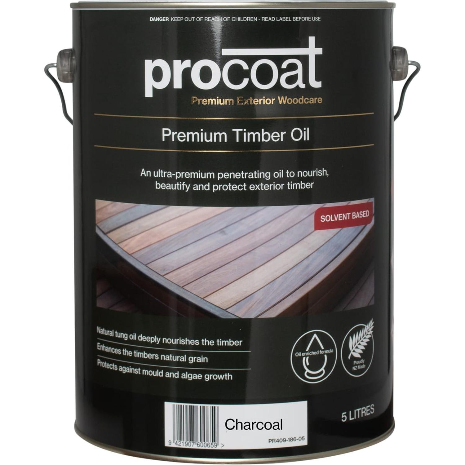 Premium Exterior Timber Oil 5L Charcoal
