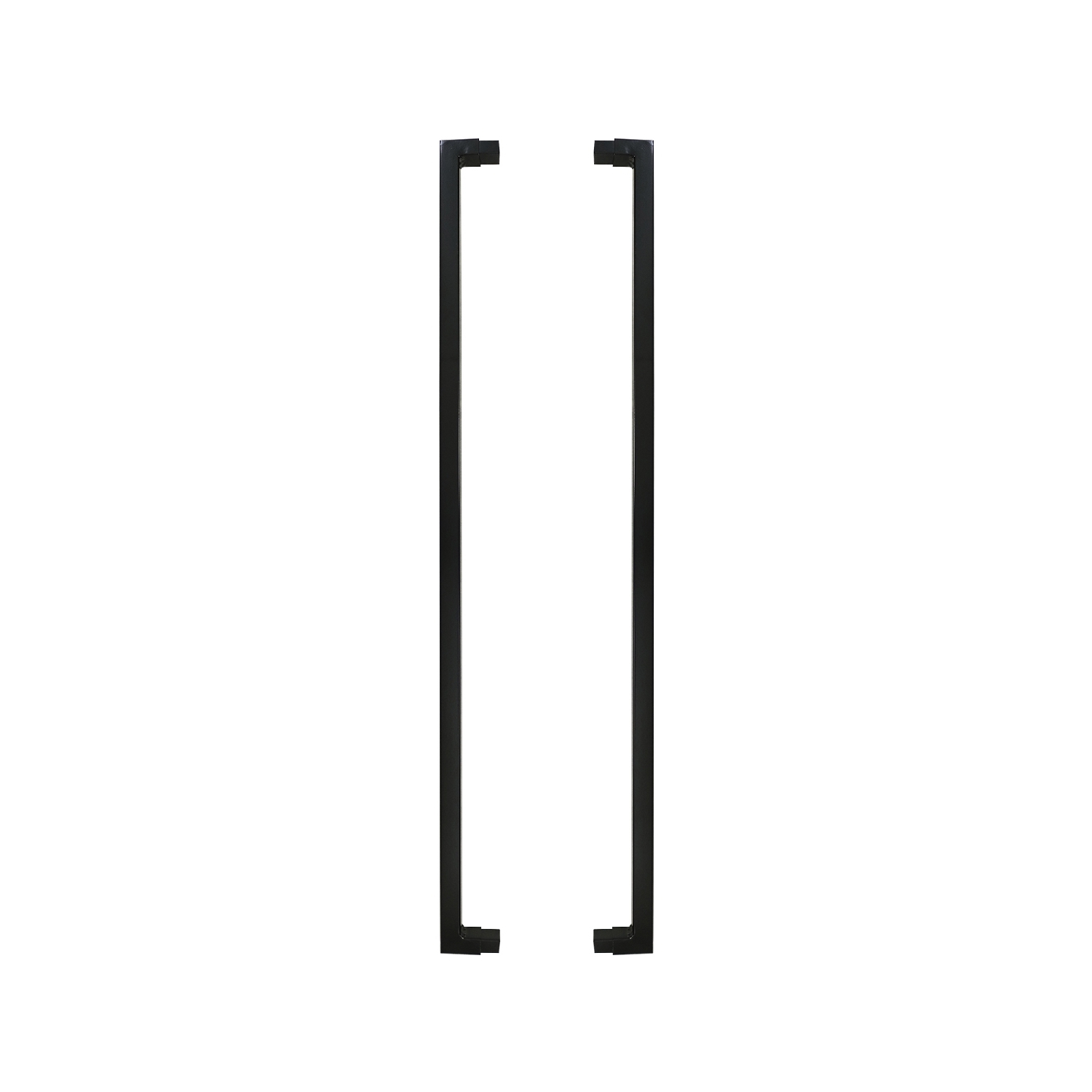 Aluminium Perimeter Flat Top Gate Converter 2 piece  H: 900mm, W: 75mm, D: 38mm Black