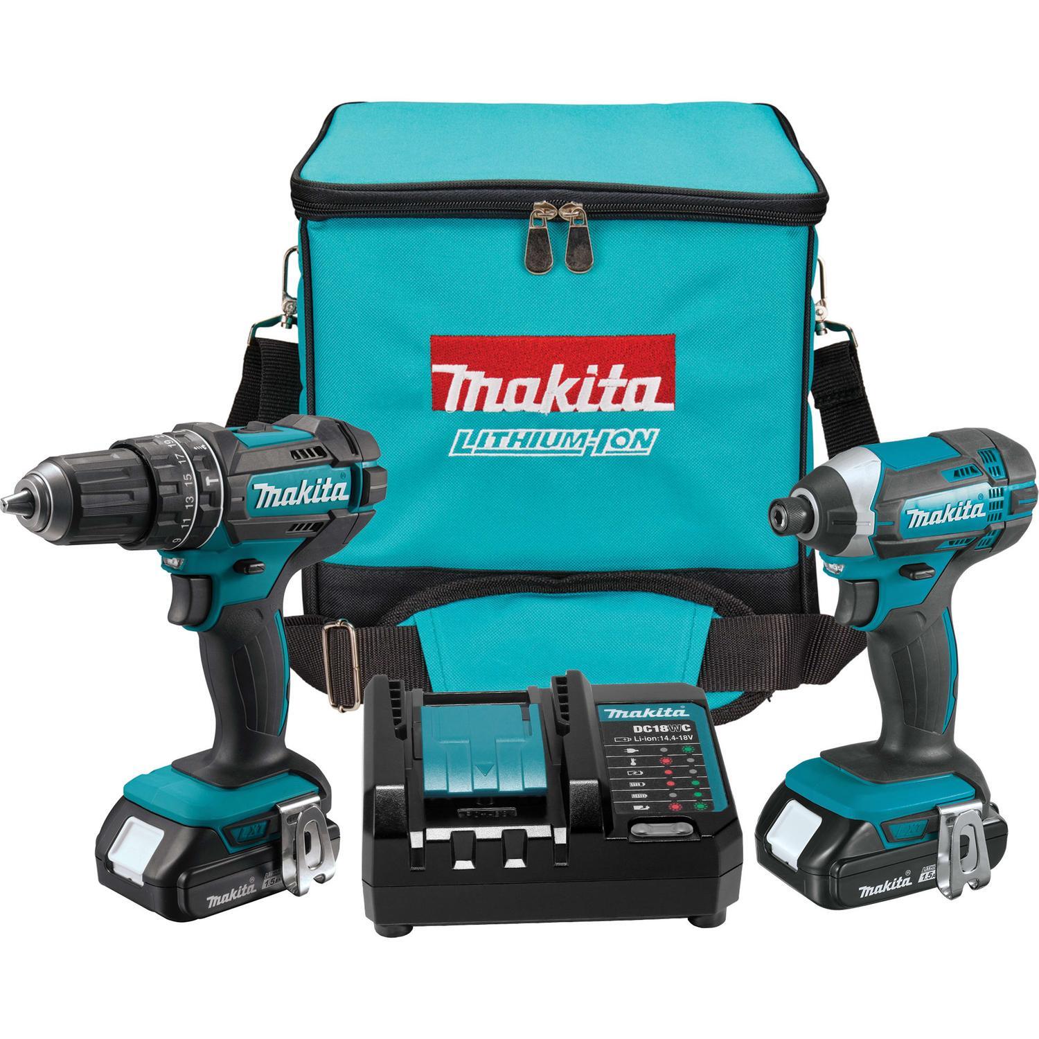18V Cordless 2 Piece Combo Kit 1.5 Ah