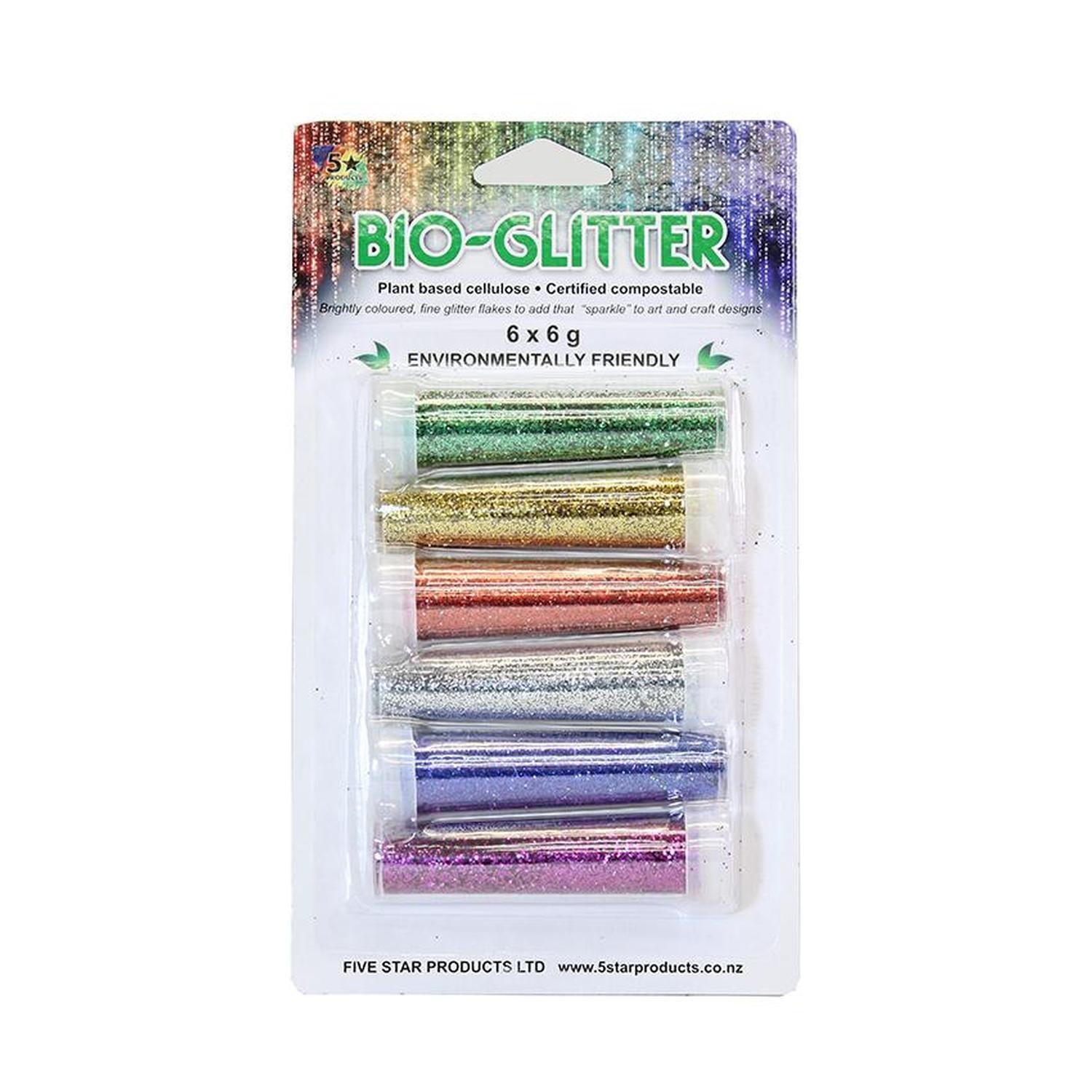 Bio Glitter 6 x 6 grams Blister Pack