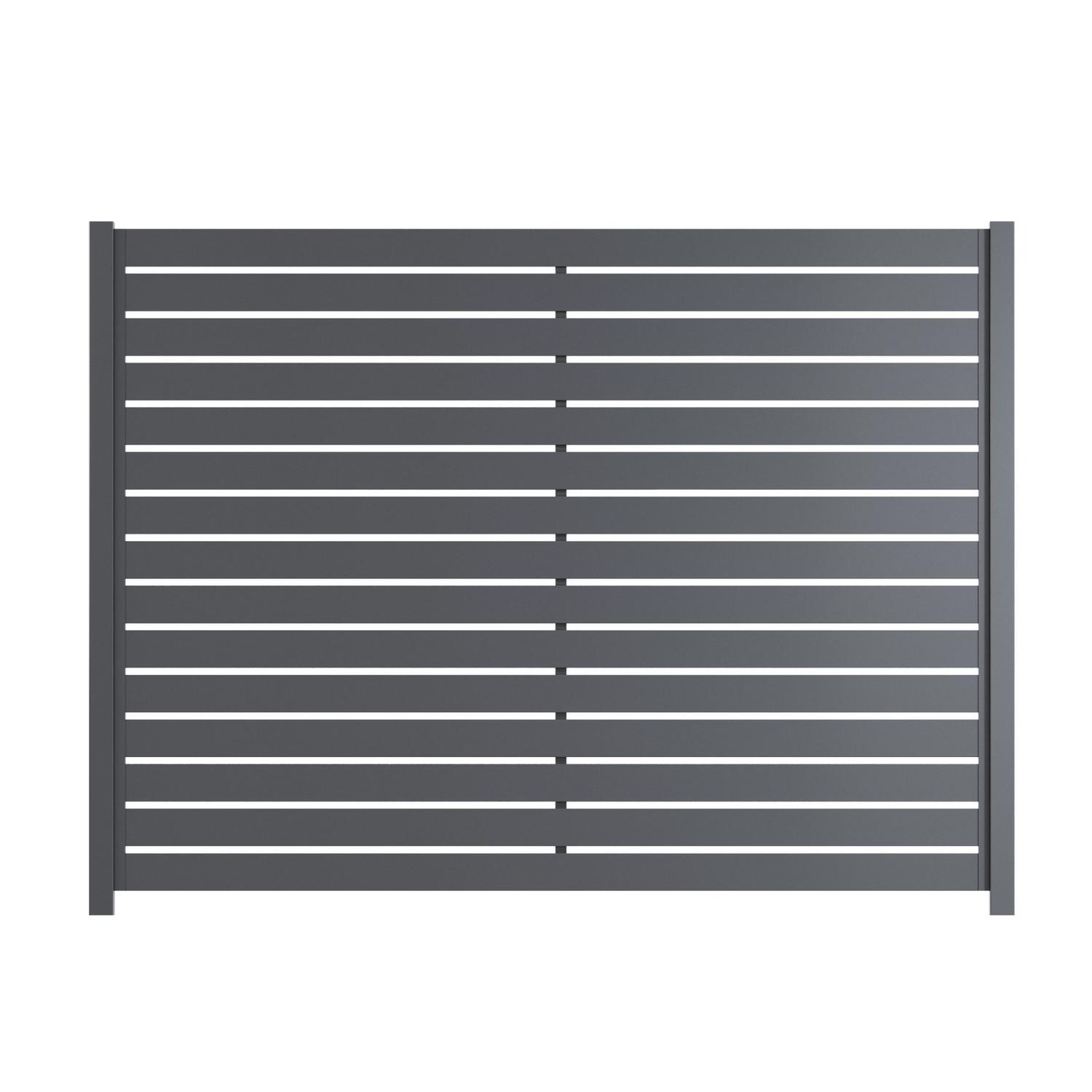 VistaWall Horizontal Slat Fence Panel H : 1800mm x W: 2400mm Thunder