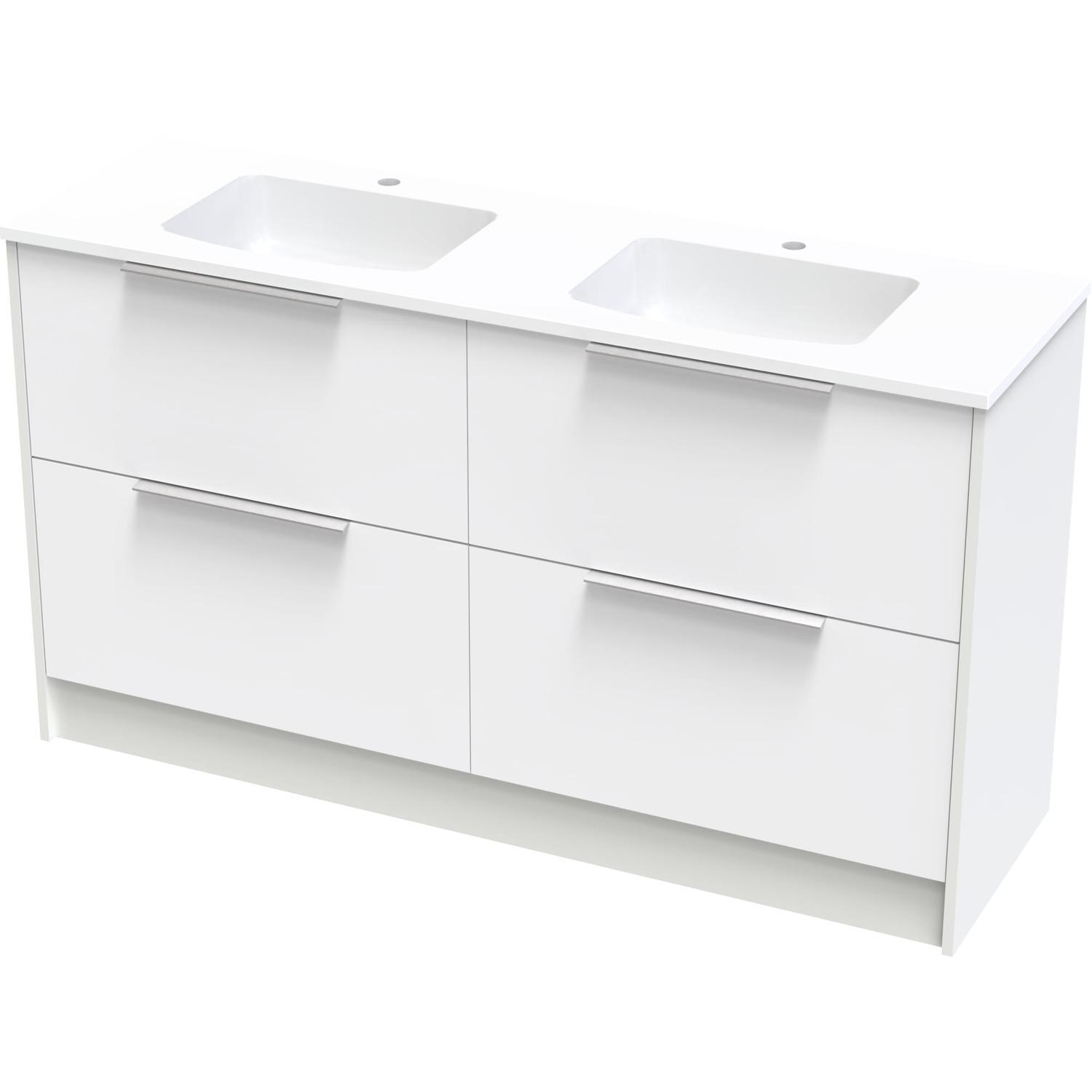 Nikau Grove 1500Db Double Drawer Floor Ultra Gloss White/Colour