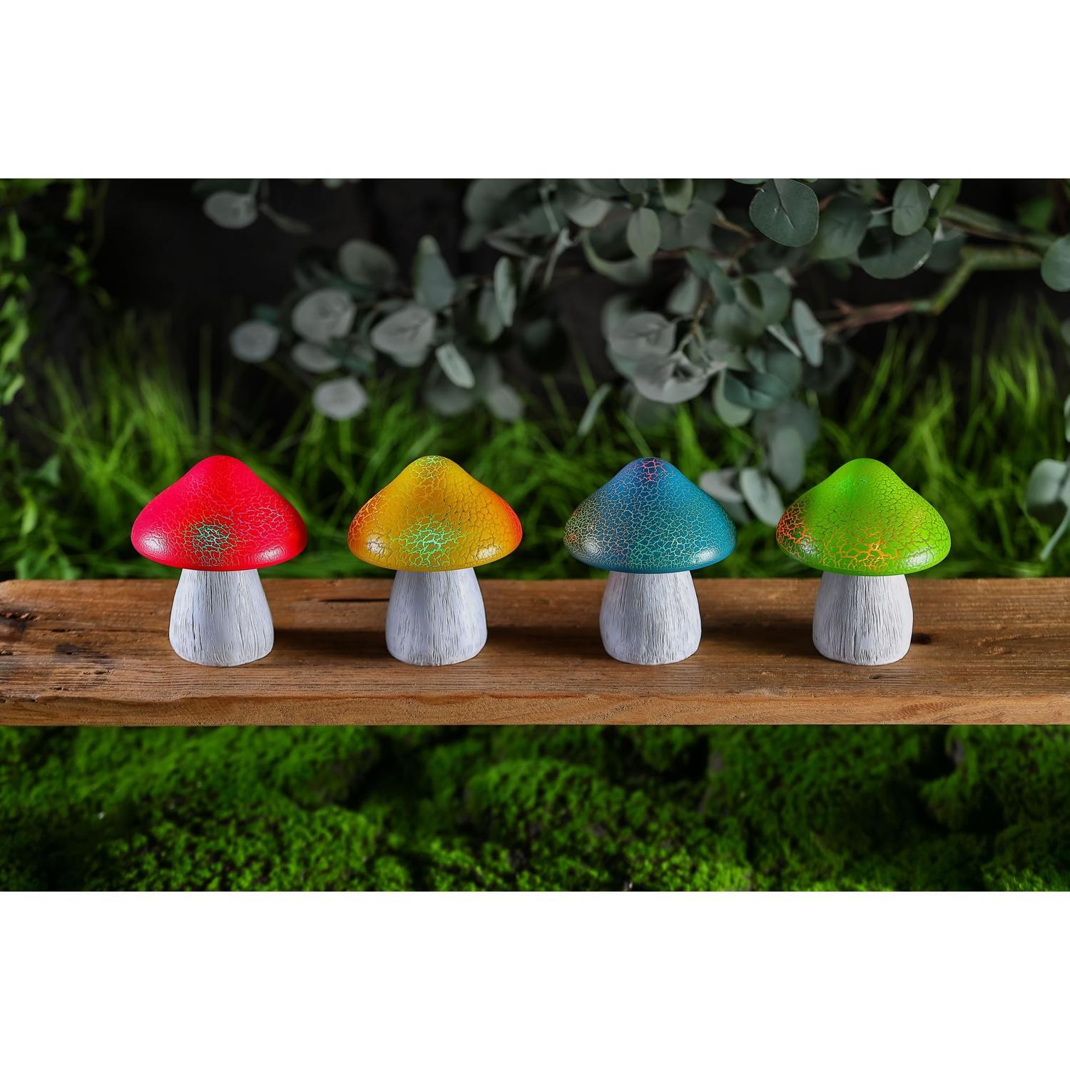 Solar Mushroom Light 12 x 14cm  Multi Colour