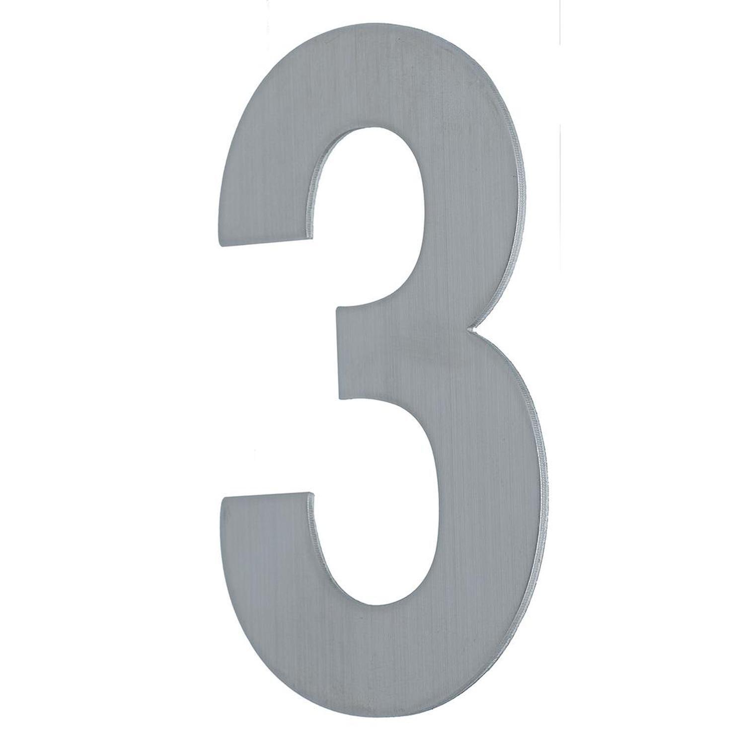 House Number THREE '3' Concealed Fix