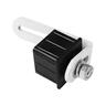 Aluminium Batten Driveway Gate Gudgeon Hinge Pack H: 140mm, W: 50mm,  D: 63mm White