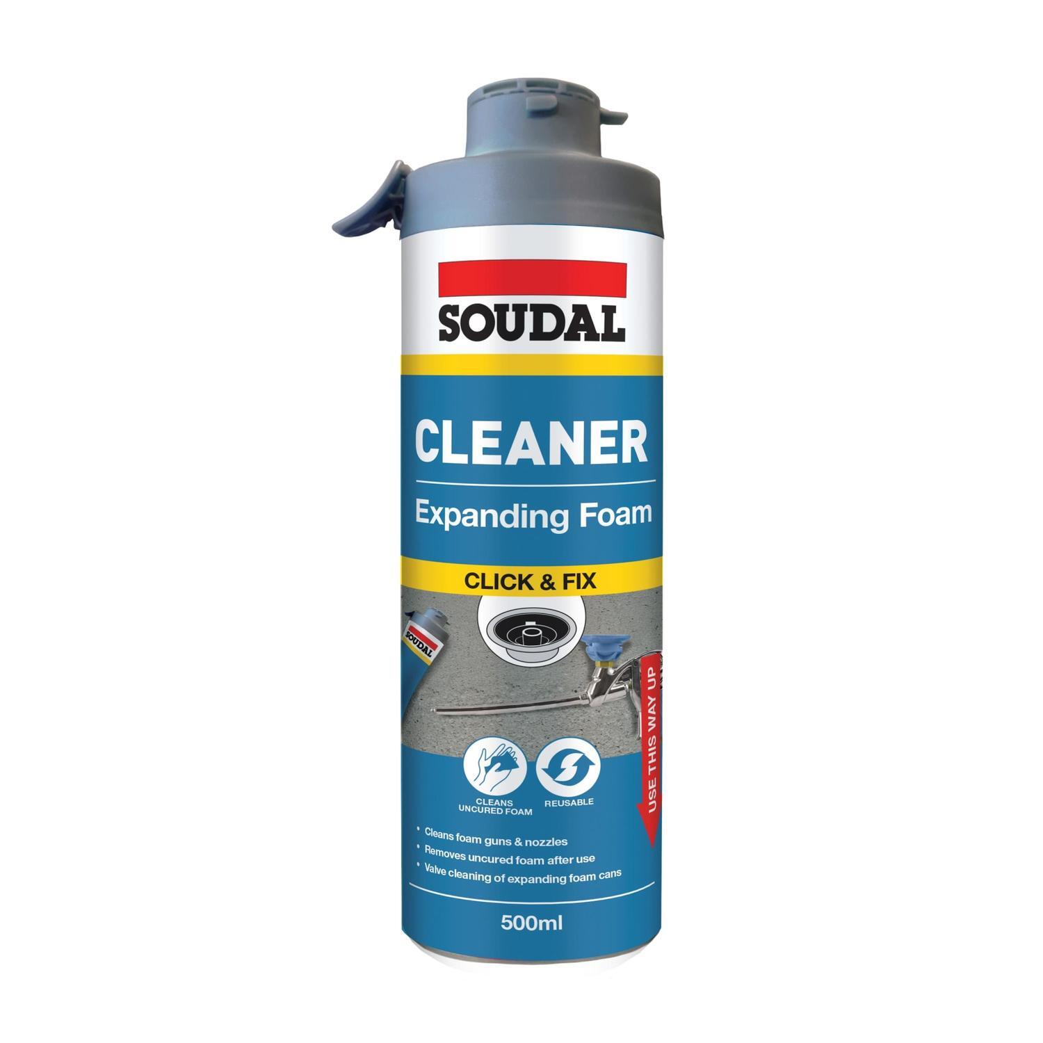 Soudal Pro Expanding Foam Click and Fix Cleaner 500ml