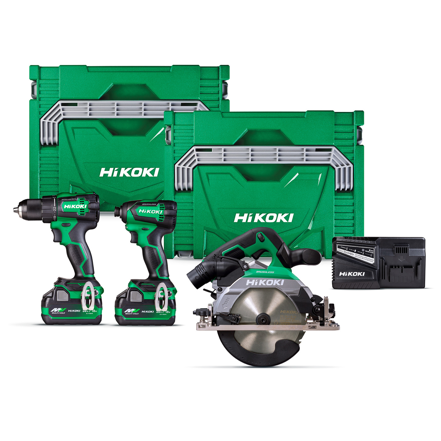 18V Brushless Drill, Driver and Circular Saw Kit