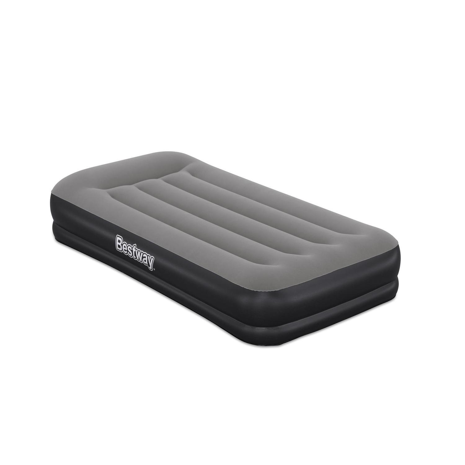 Tritech® Air Mattress Twin with Built-In USB Pump 42cm x 26cm x 10cm (16.5 x 10 x 4 Inches) Gray/Blue