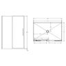 Alcove Frameless Sliding Side Mould Acrylic Shower 1400 x 915 x 2040mm Chrome