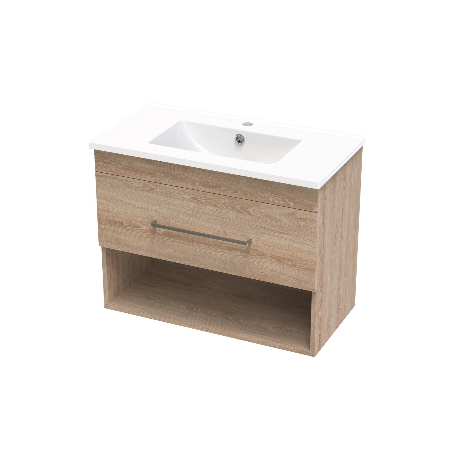 Cashmere Slim Drawer Open Wall Hung Vanity