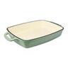 Rectangle Roaster 390x235mm Enamel Cast IronSage Green
