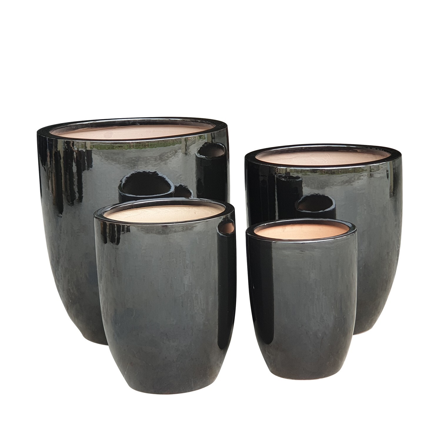 Glazed Corsica Ceramic Pot X Large Black