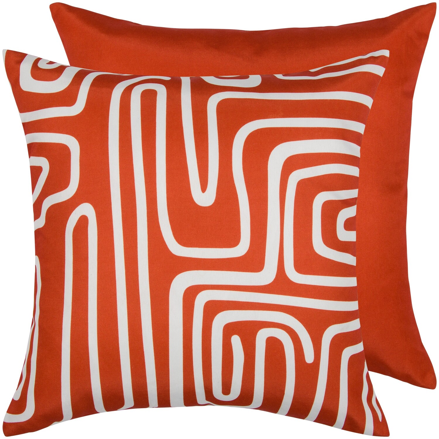Outdoor Cushion 45cm Abstract Terracotta