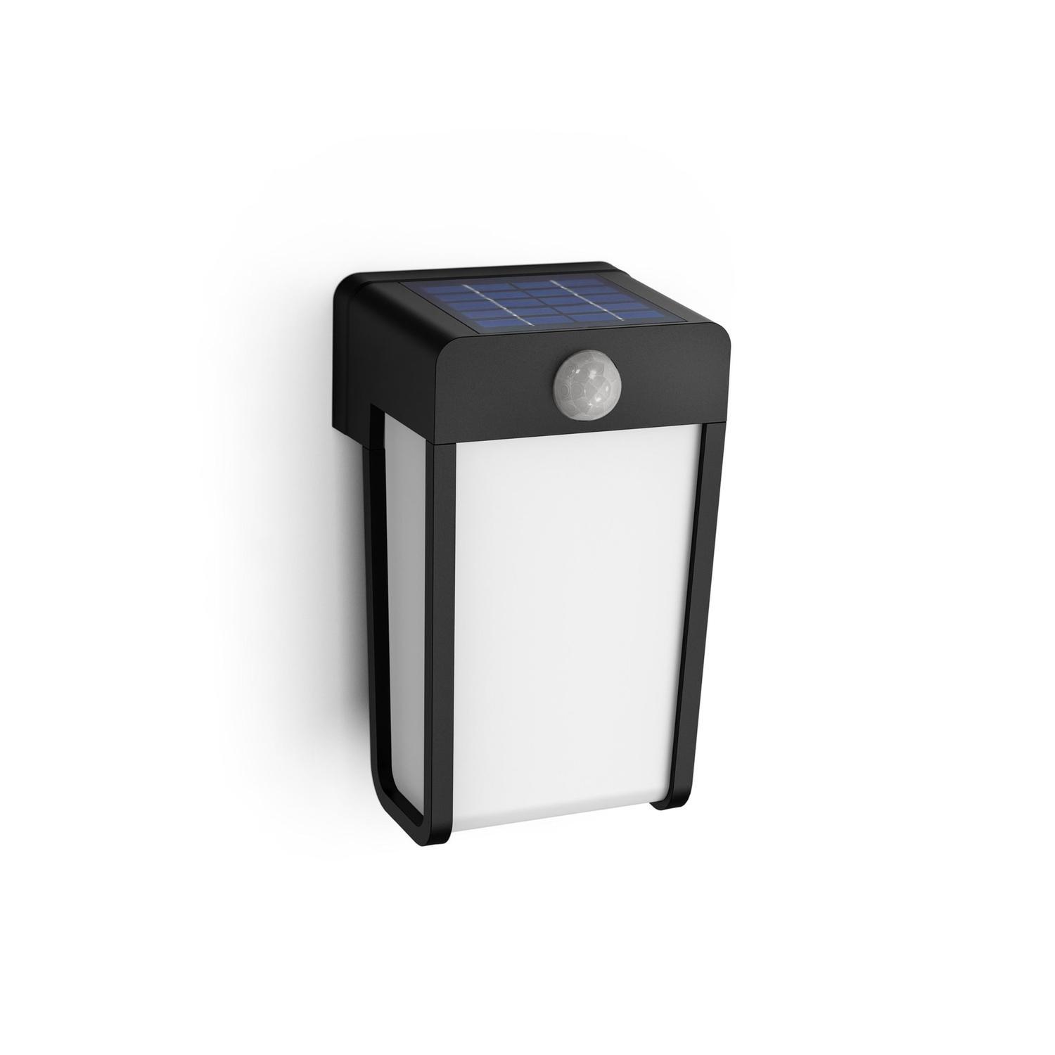 Shroud LED Solar Wall Light 2.3W Black