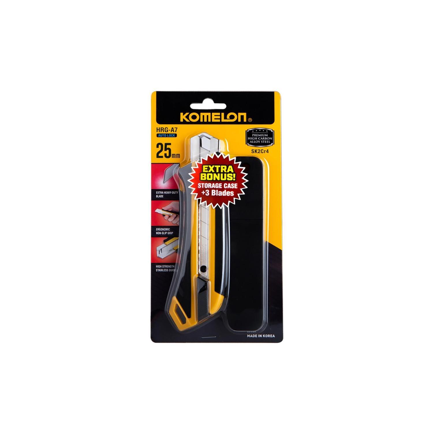 Ergonomic Auto Locking Snap off Blade Knife with Spare Blades