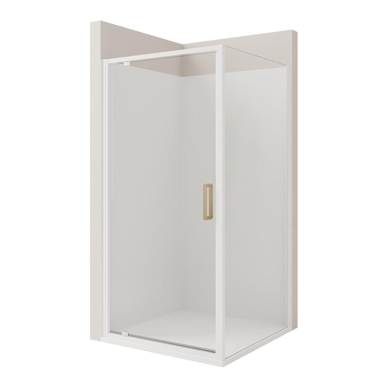 2 Sided Tiled Wall Shower 1000 x 1000mm Brushed Gold