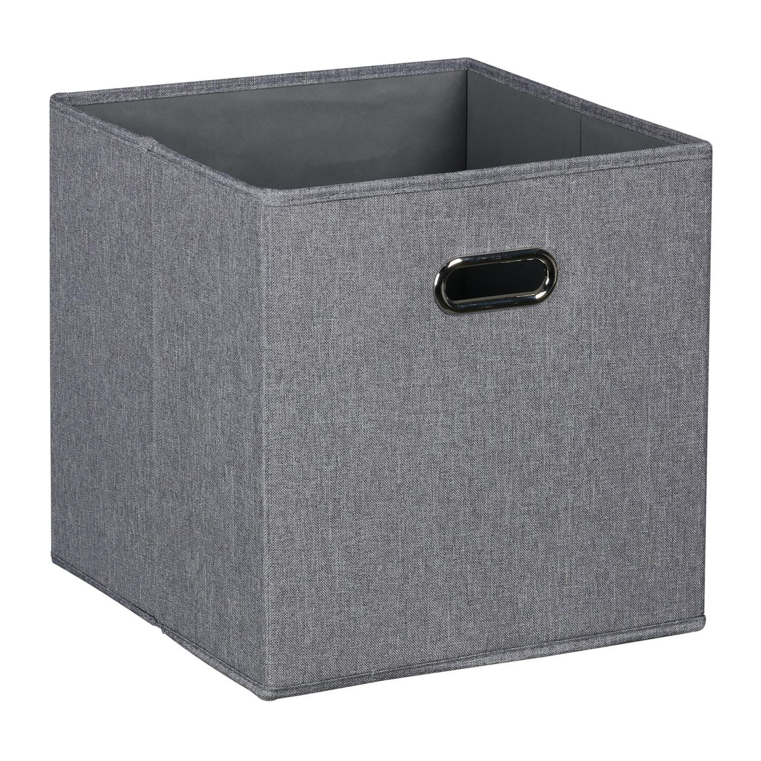Luxe Fabric Cube H: 330 mm, W: 330 mm, D: 330 mm Light Grey