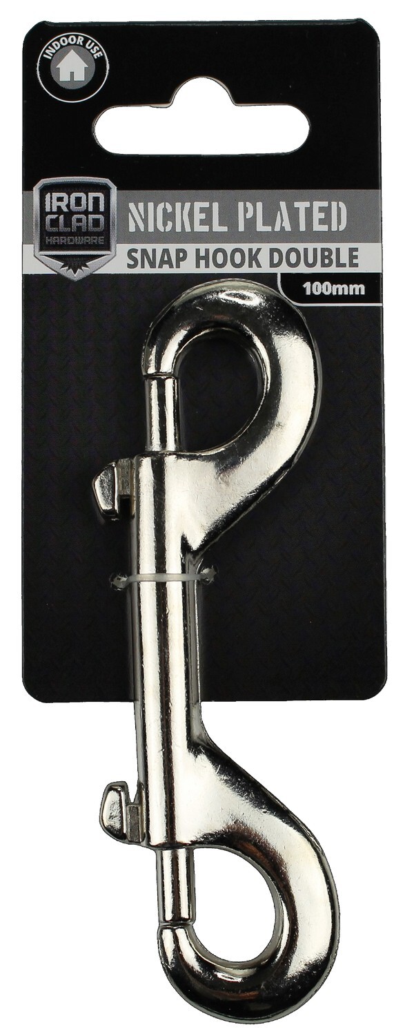 Snap Hook Double  100mm Zinc Plated