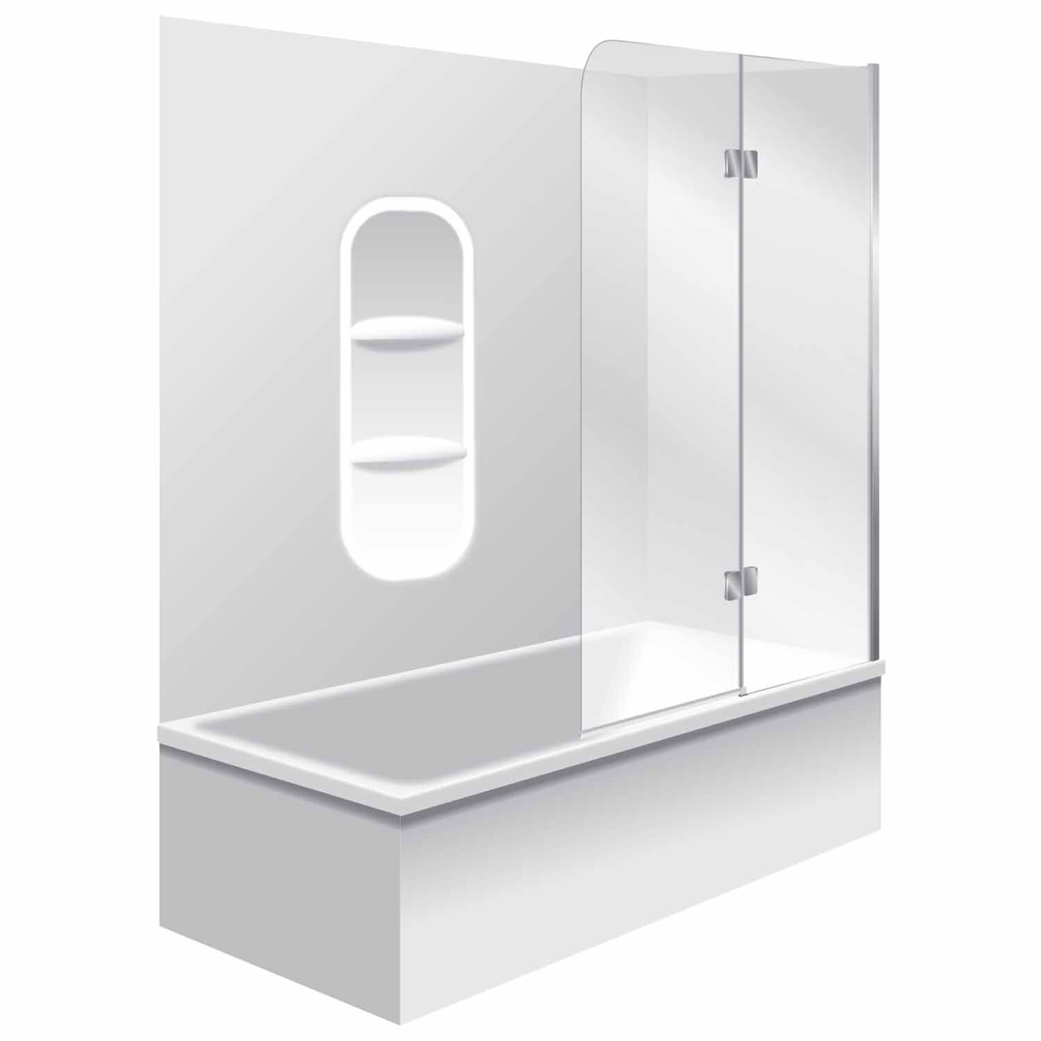 Bath Set No. 2 2 Panel Bathscreen Moulded Wall
