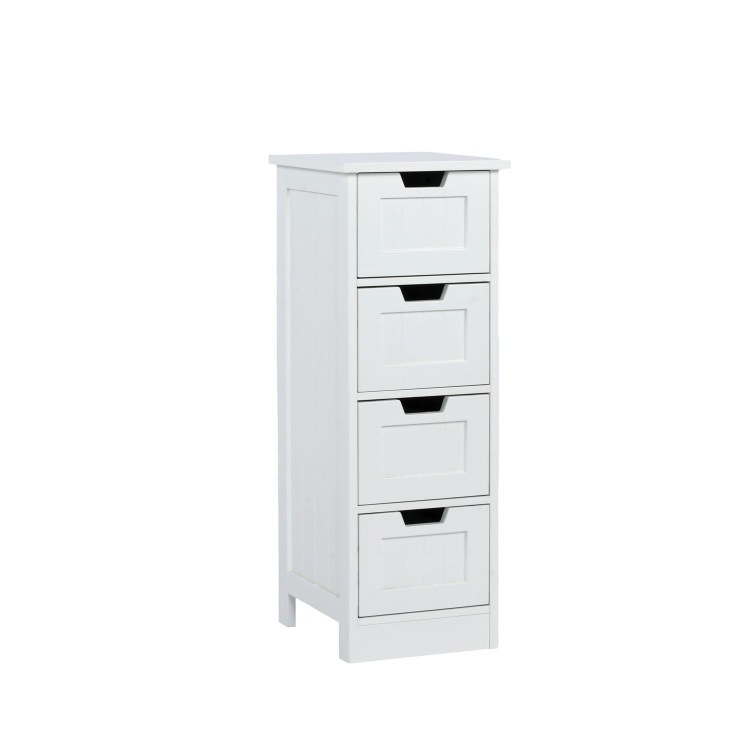 4 Drawer Bathroom Cabinet  White