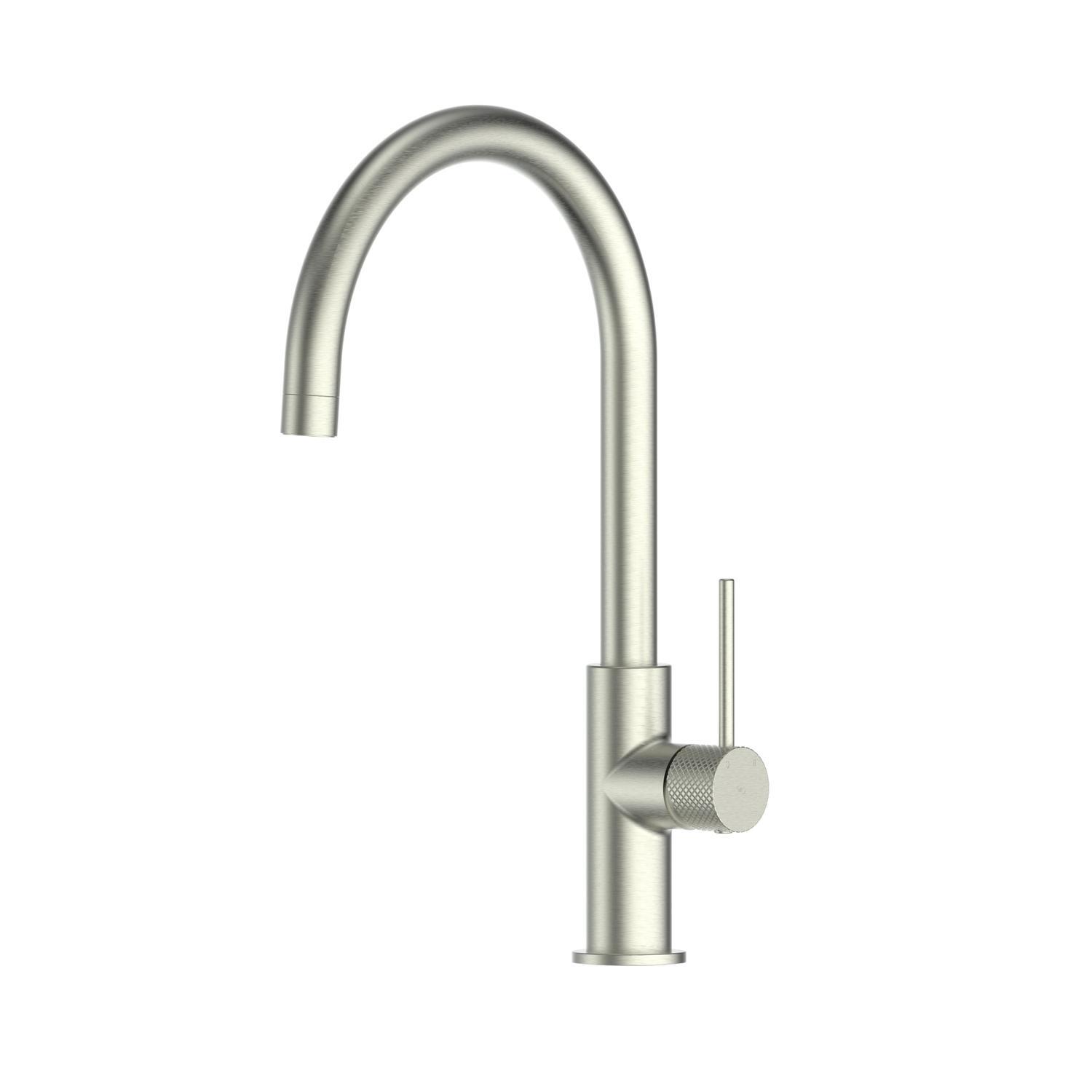 Gooseneck Sink Mixer  Brushed Nickel