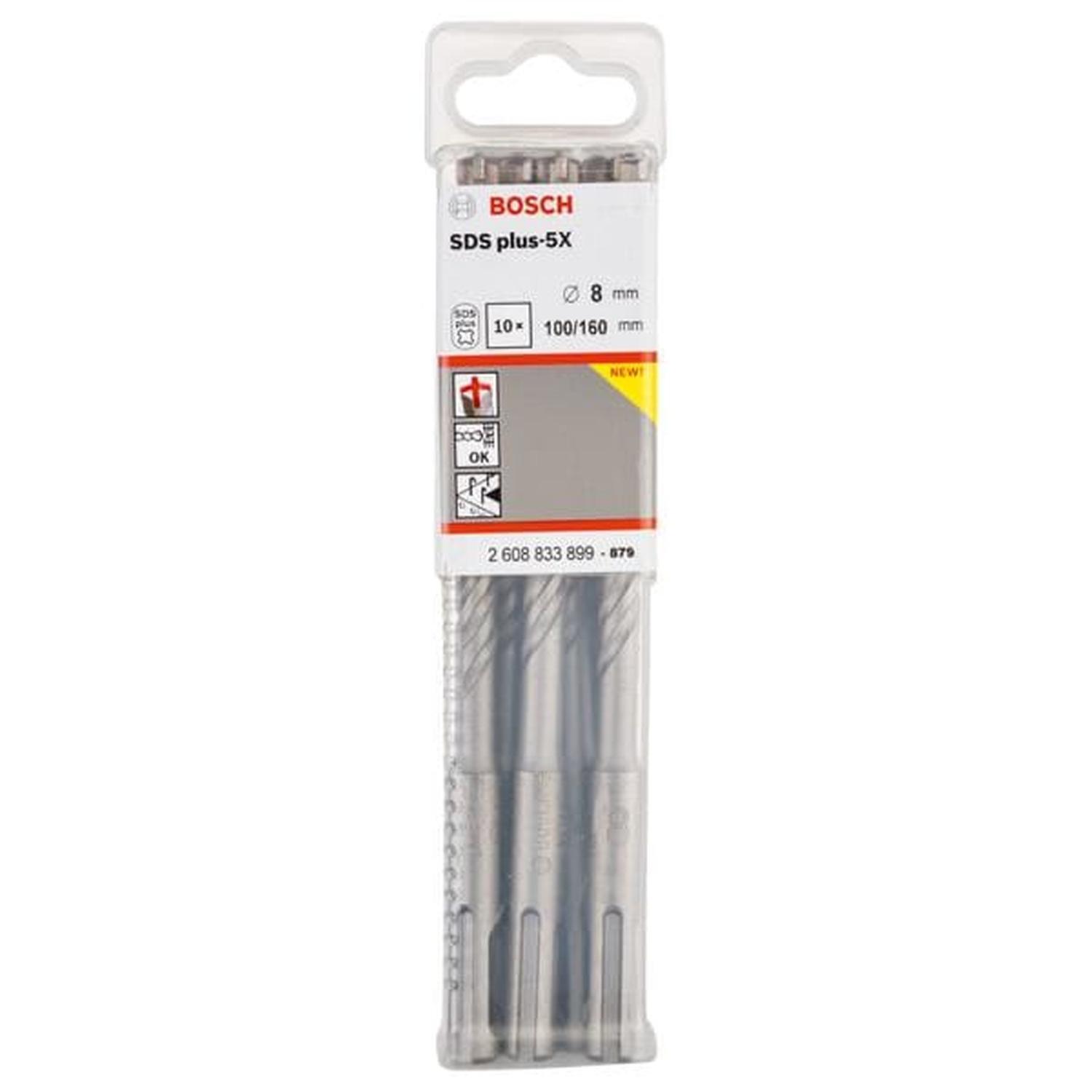 SDS Plus-5x Drill Bit 10PC  8 x 160mm