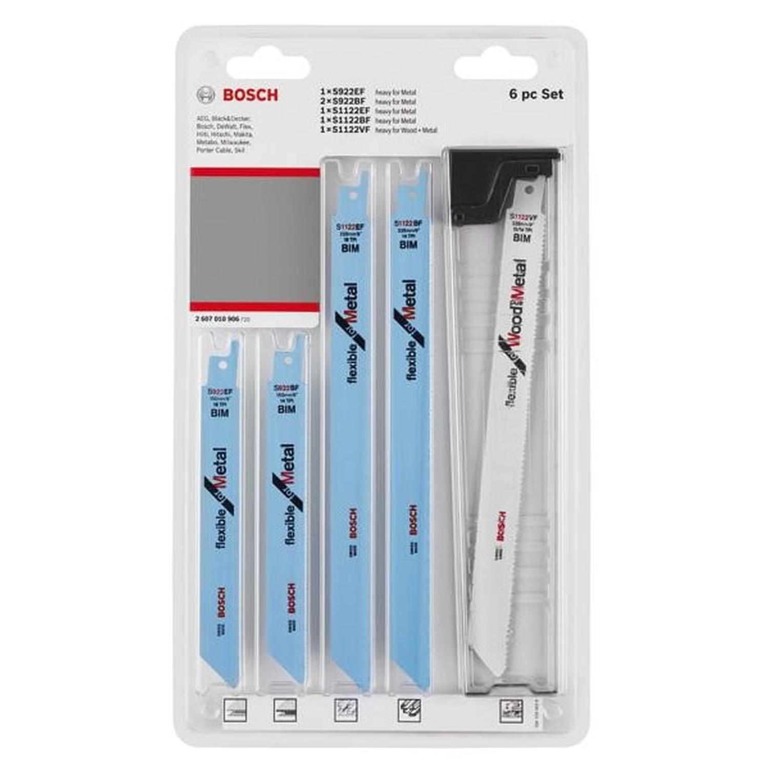 Reciprocating Saw Blade Set Wood and Metal 6PC