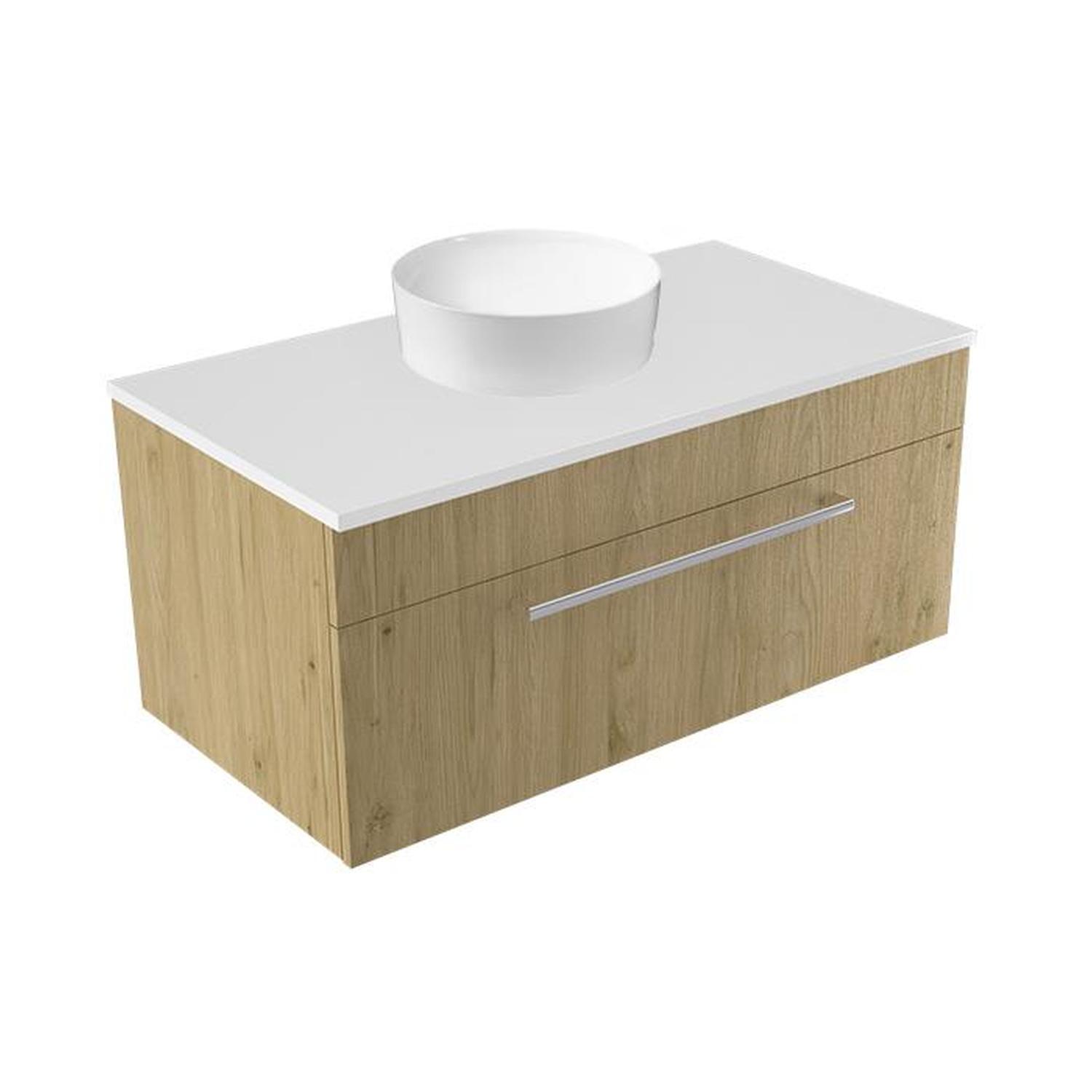 Calais Wall Vanity 900mm French Oak