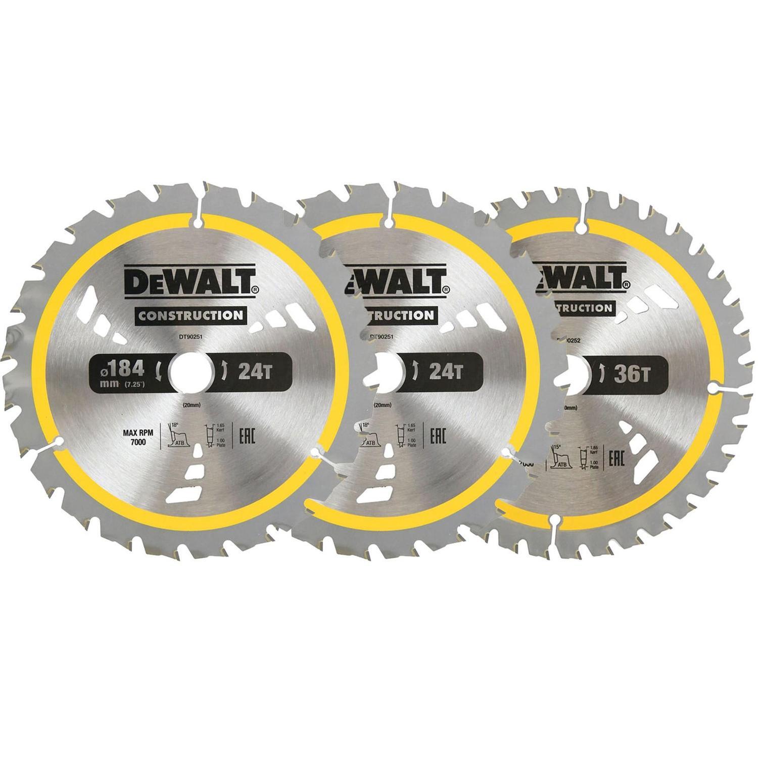 Circ Saw Blades 3 Piece 184mm