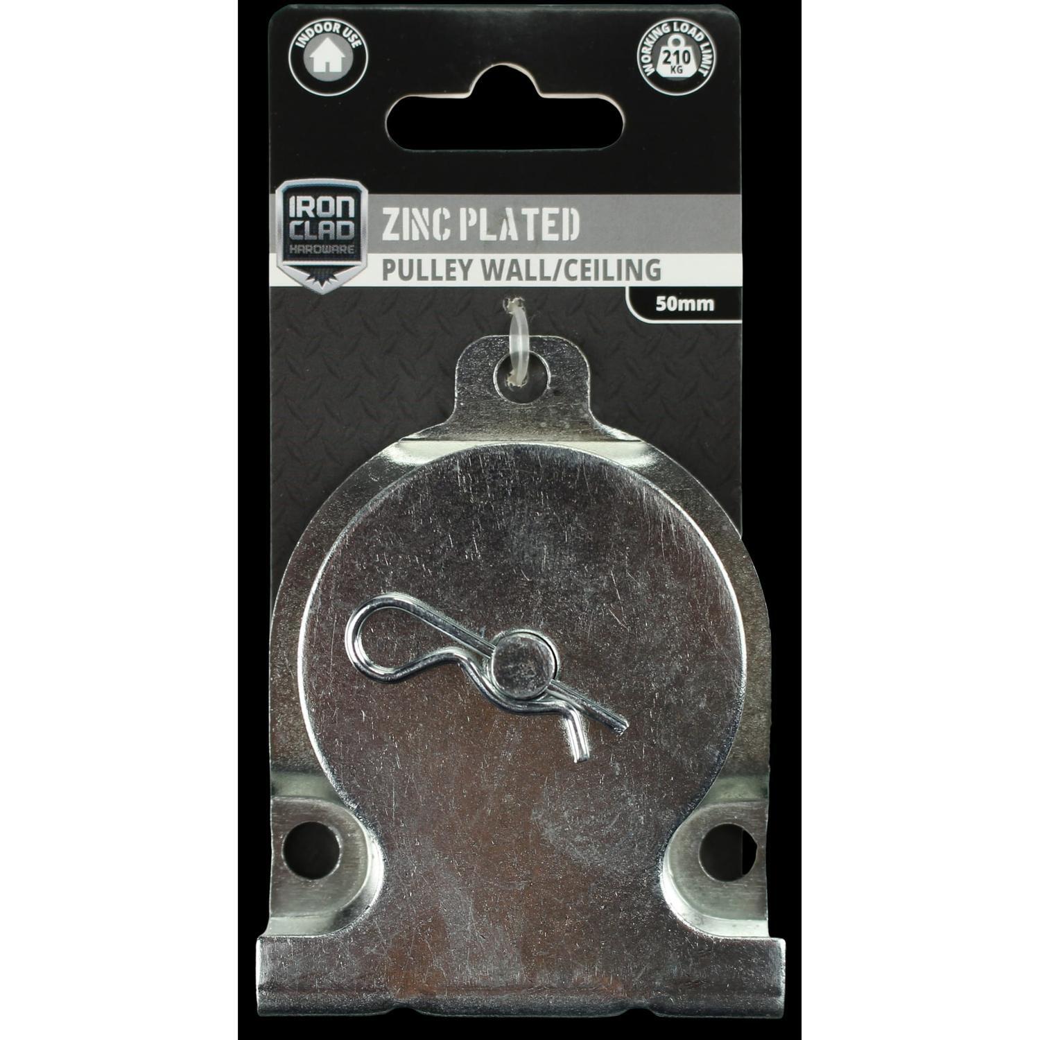 Heavy Duty Pulley 50mm Zinc Plated