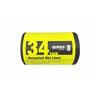 Bin Liner Tie Top Recycled Black S/17L 34 Pack