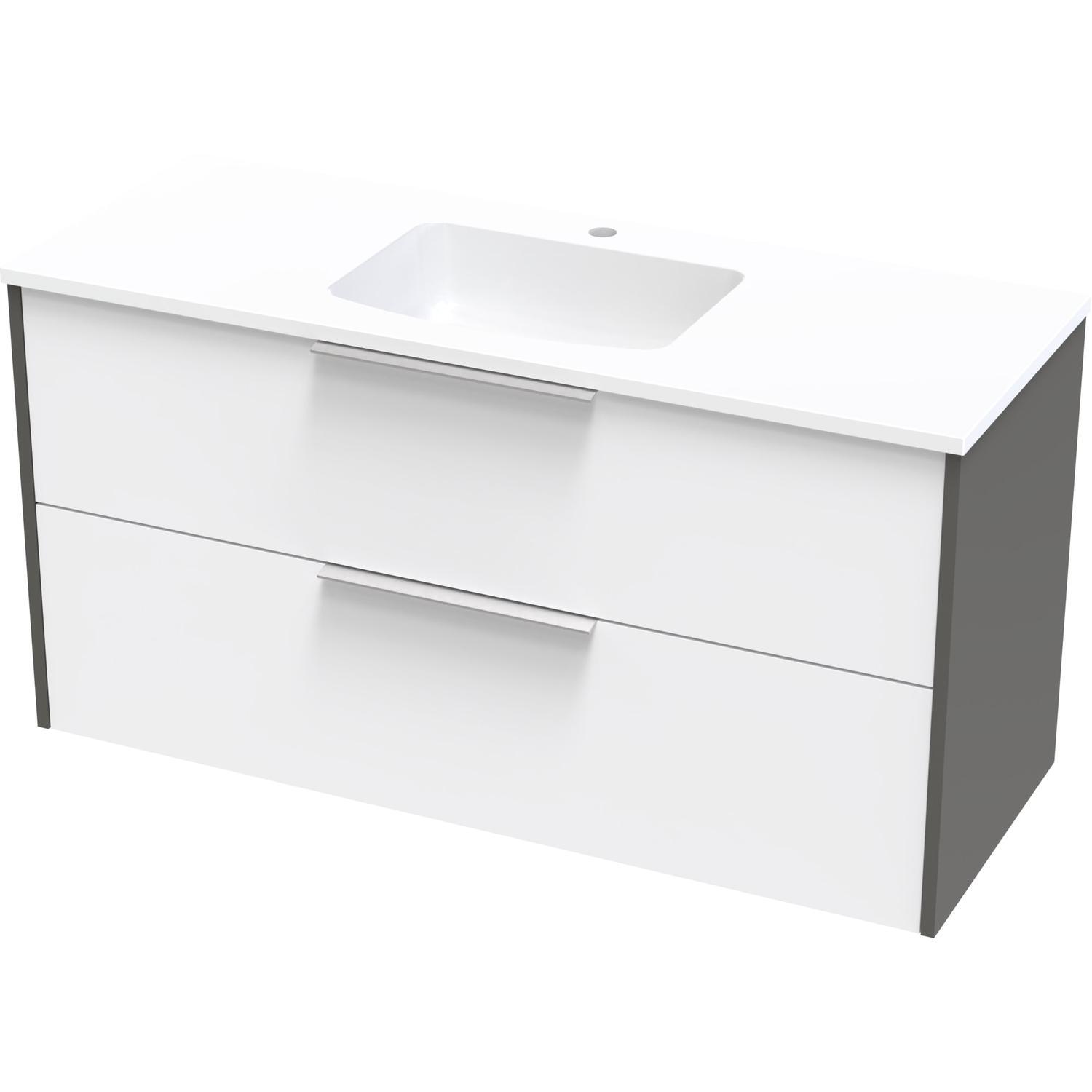 Nikau Grove 1200 Double Drawer Wall Ultra Gloss White/Colour