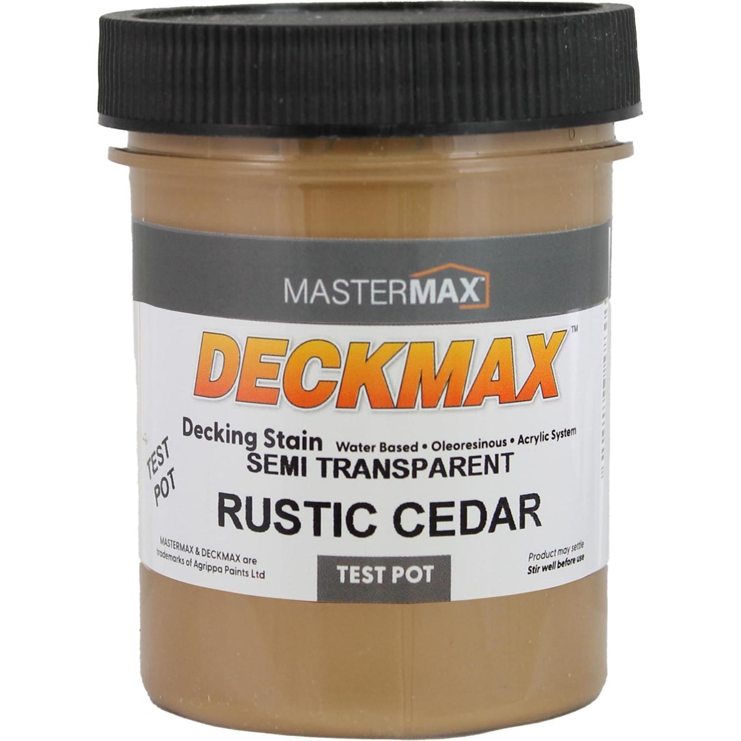 Decking Stain Water Based Linseed Oil Acrylic and Alkyd Test Pot 125ml Rustic Cedar
