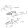Window Handle Timber Locking Left-Hand Face Fix 107mm White