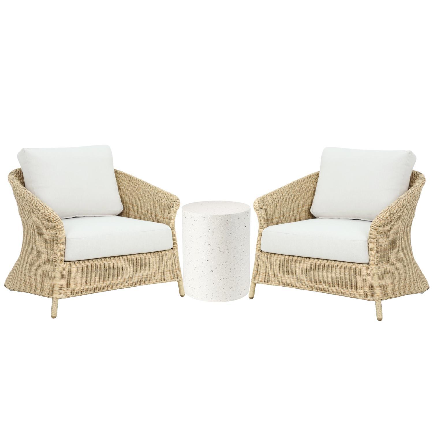 Outdoor 3 Piece Lounge Setting