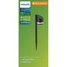 Fyve LED Solar Spike Light 1.5W Black