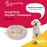 Yours Droolly Round Champagne Dog Bed Small
