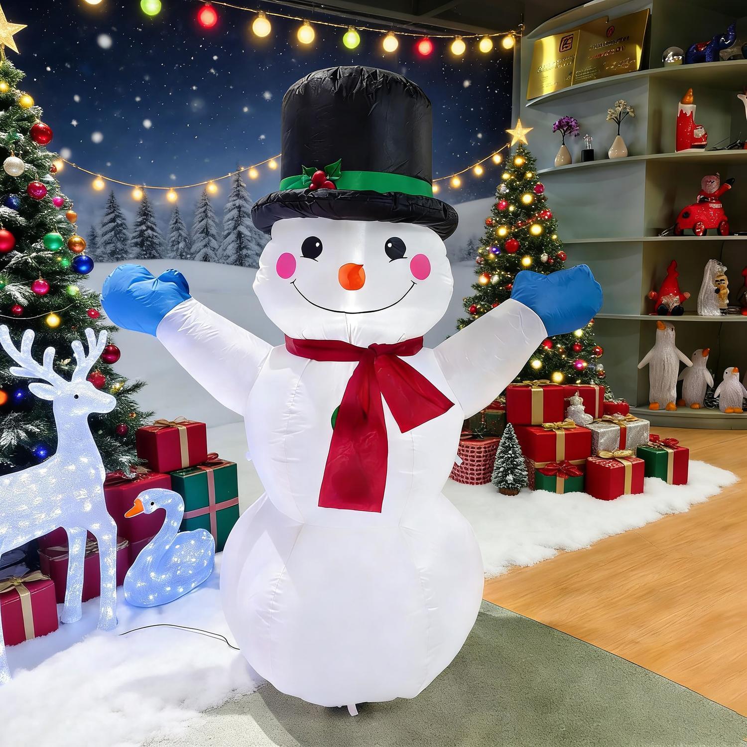 Inflatable Snowman 1.5m White