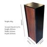 Parcel Pillar Letterbox Black with Kwila Woodgrain Panels