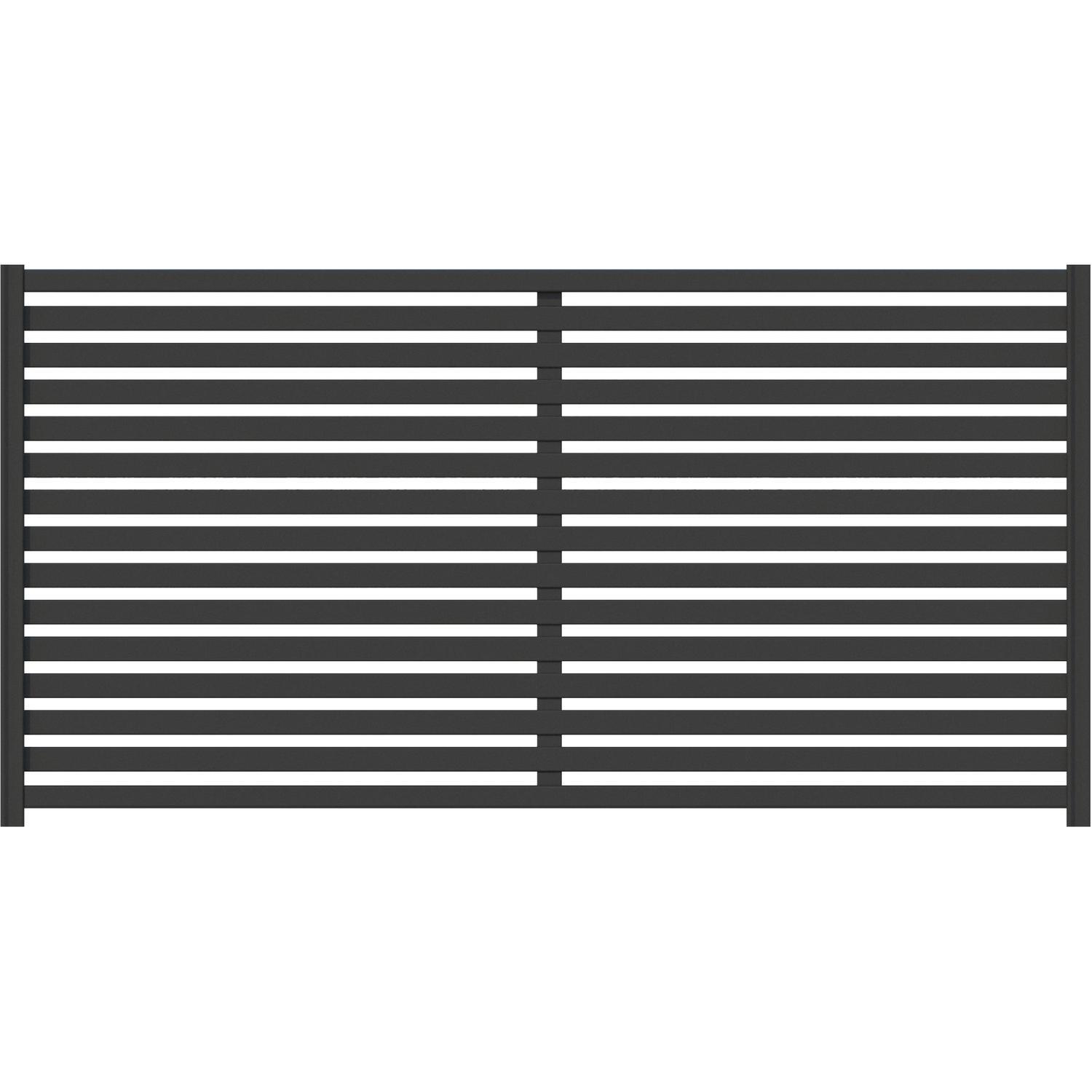 SlatWall Steel Fence Panel H: 1200mm x W: 2380mm Thunder