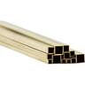 Square Brass Tube 3X3mmx300mm, pack of 2