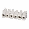 CONNECTOR STRIP  6 TERMINAL 380 Volt White