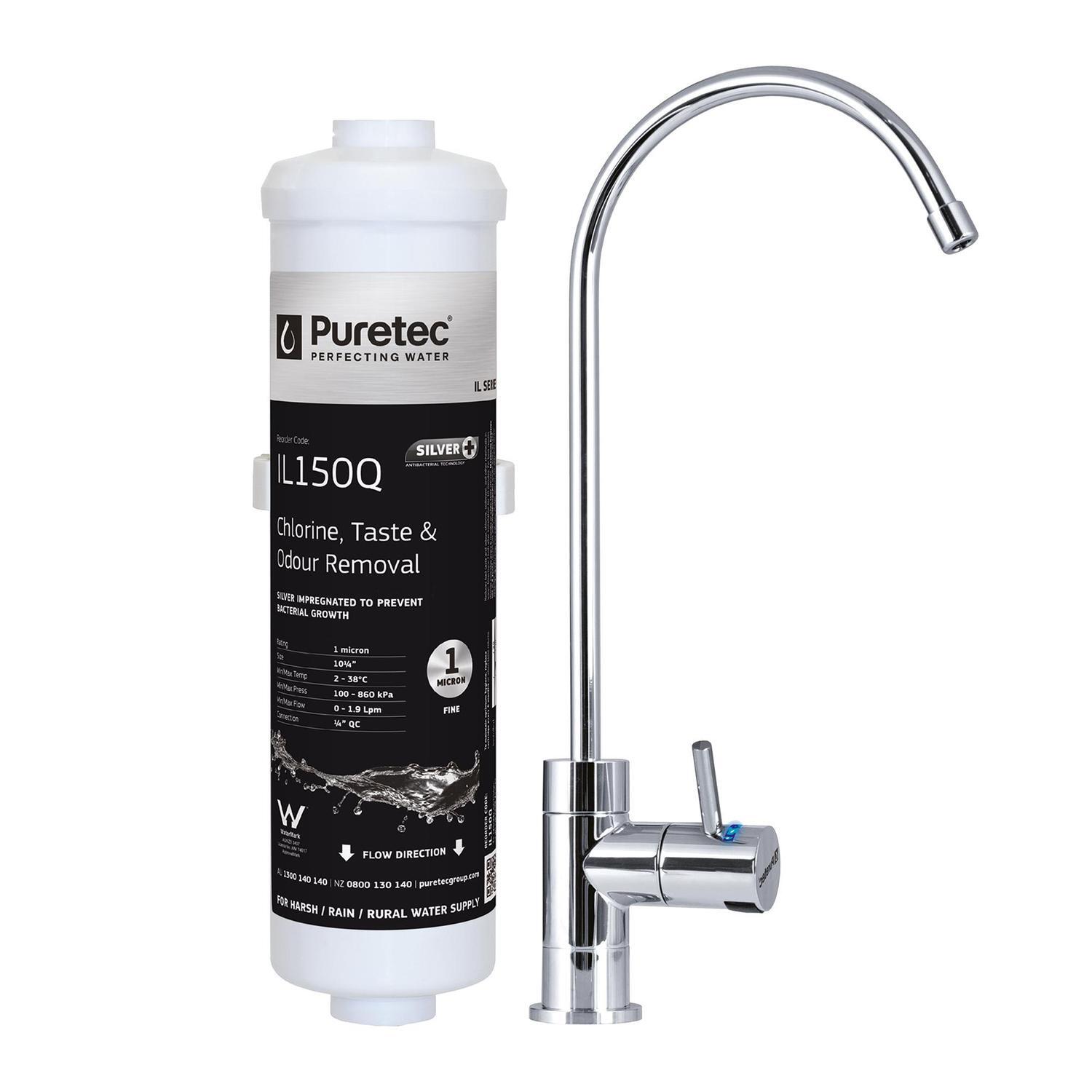 Inline X4 Water Filter Kit  Chrome