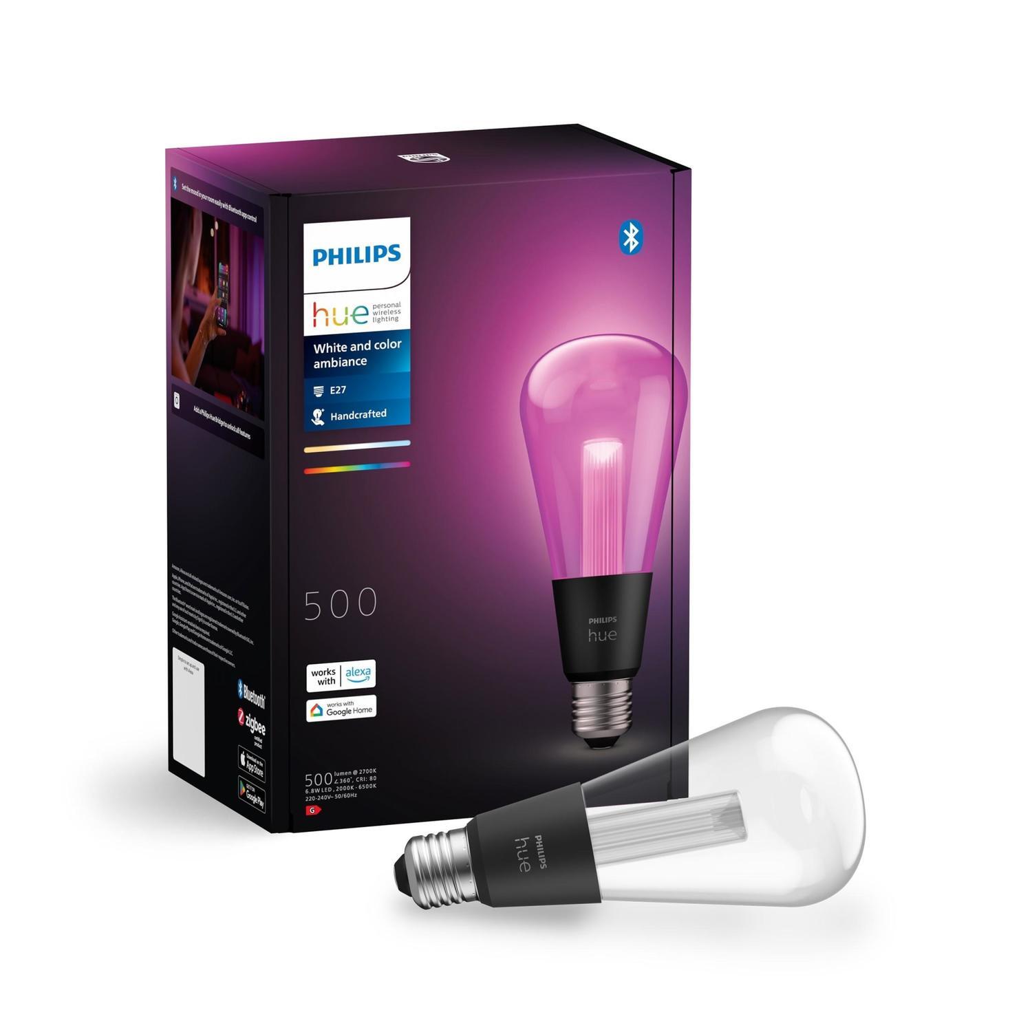 Philips Hue Lg St72 E27 500Lm Bulb 6.8 Watt Clear