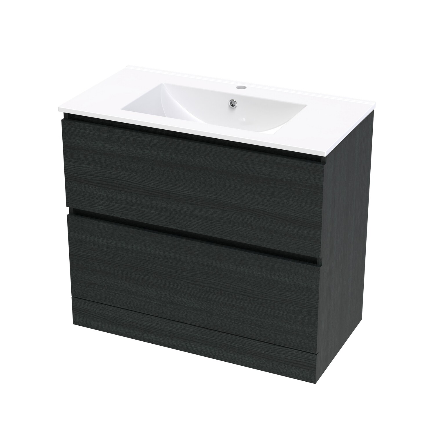 Pacific Rise 900 Double Drawer Floor Charred Oak